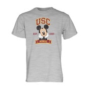USC Trojans Unisex Heather Gray Disney Nurse Mickey Basic T-Shirt